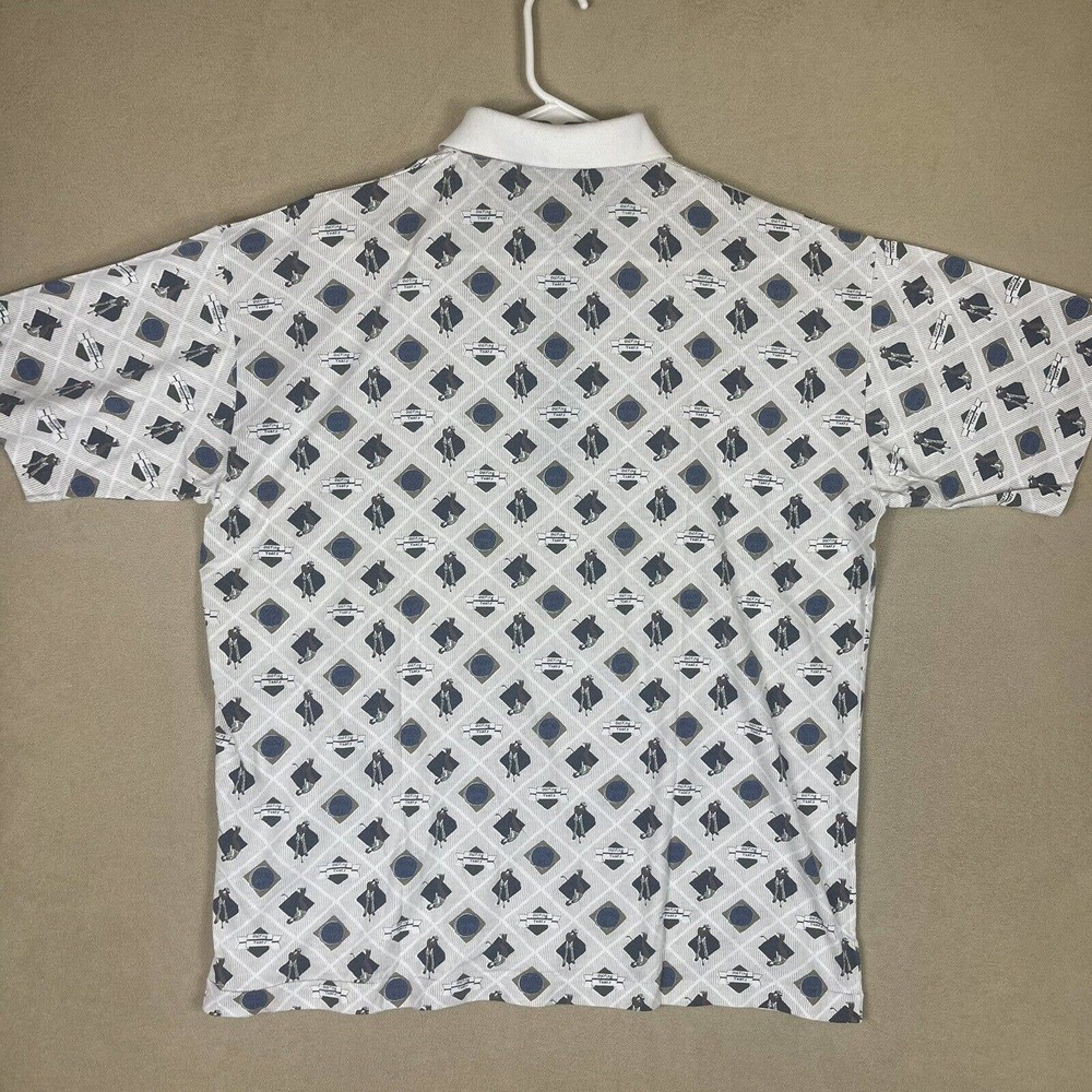 Van Heusen‎ Mens L Polo Golf Shirt Multicolor Golf Print - Picture 8 of 9